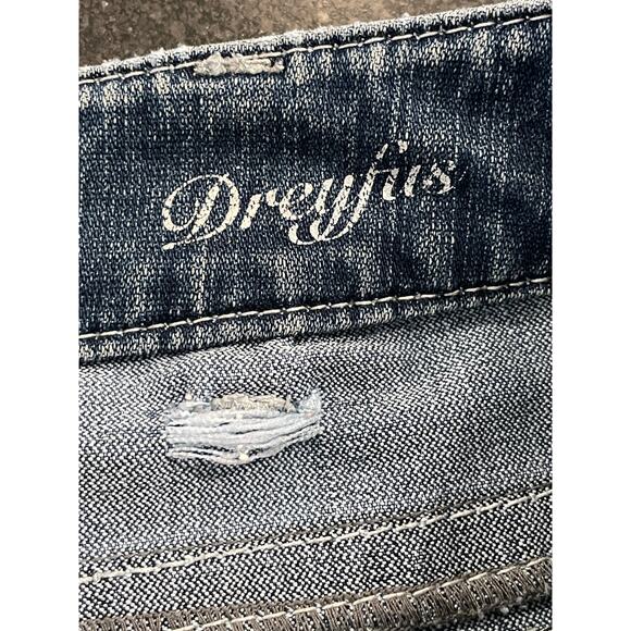 Bootlegger Jeans "Dreyfus" two toned jean denim shorts ladies 31 US 10 - Picture 8 of 10